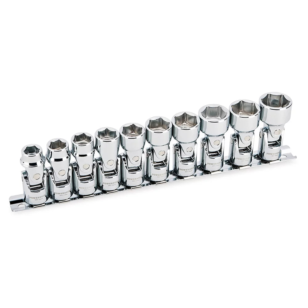 10 Piece 3/8 Inch Drive Metric Universal 6 Point Socket Set - 641715